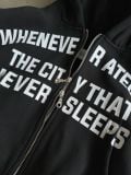 ÁO KHOÁC “WHENEVER” SS26 CROPPED ZIP-UP HOODIE / BLACK
