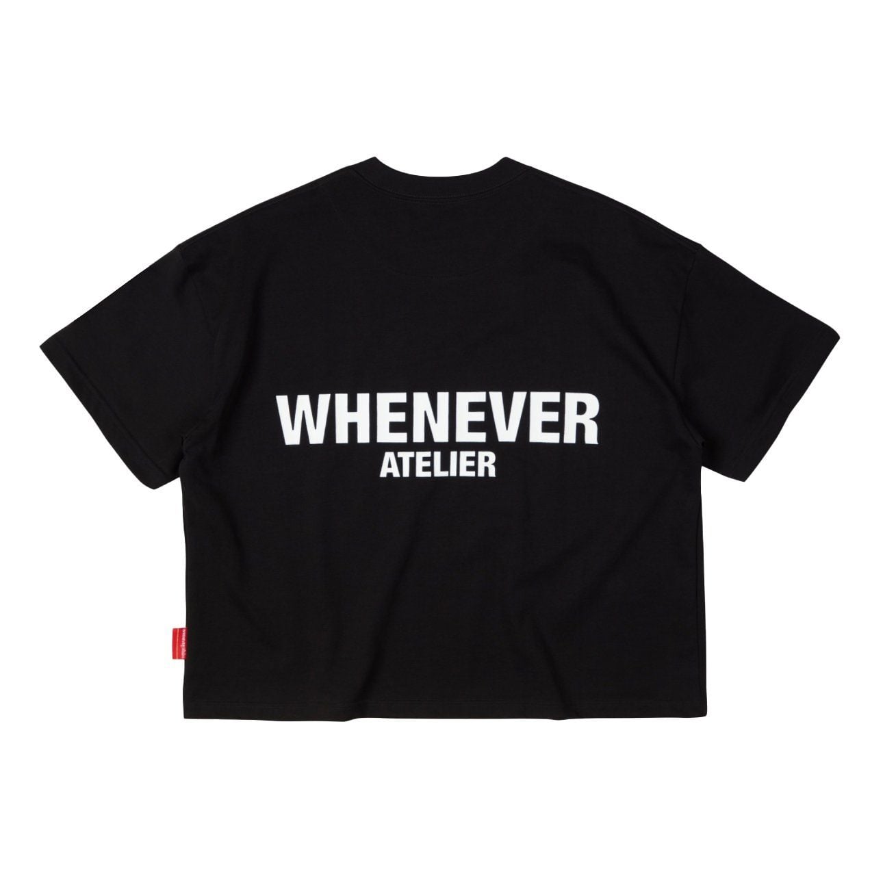“WHENEVER” W BASIC T-SHIRT / BLACK