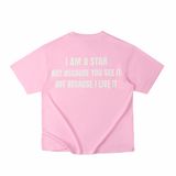 Áo "WHENEVER " STAR MANIFESTO T-SHIRT/ PINK