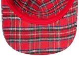 “WHENEVER” PLAID CAP / SCARLET