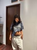 ÁO “WHENEVER” WAFFLE CAMO T-SHIRT / BLUE