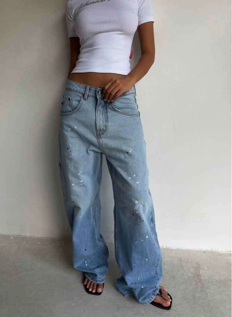 QUẦN DÀI “WHENEVER” ATELIER MARKS DENIM / WASH BLUE
