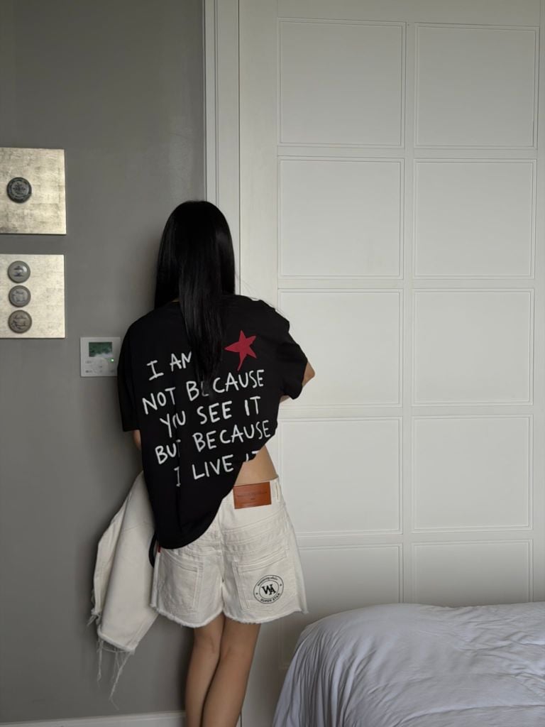 ÁO "WHENEVER" I AM A STAR T-SHIRT / BLACK