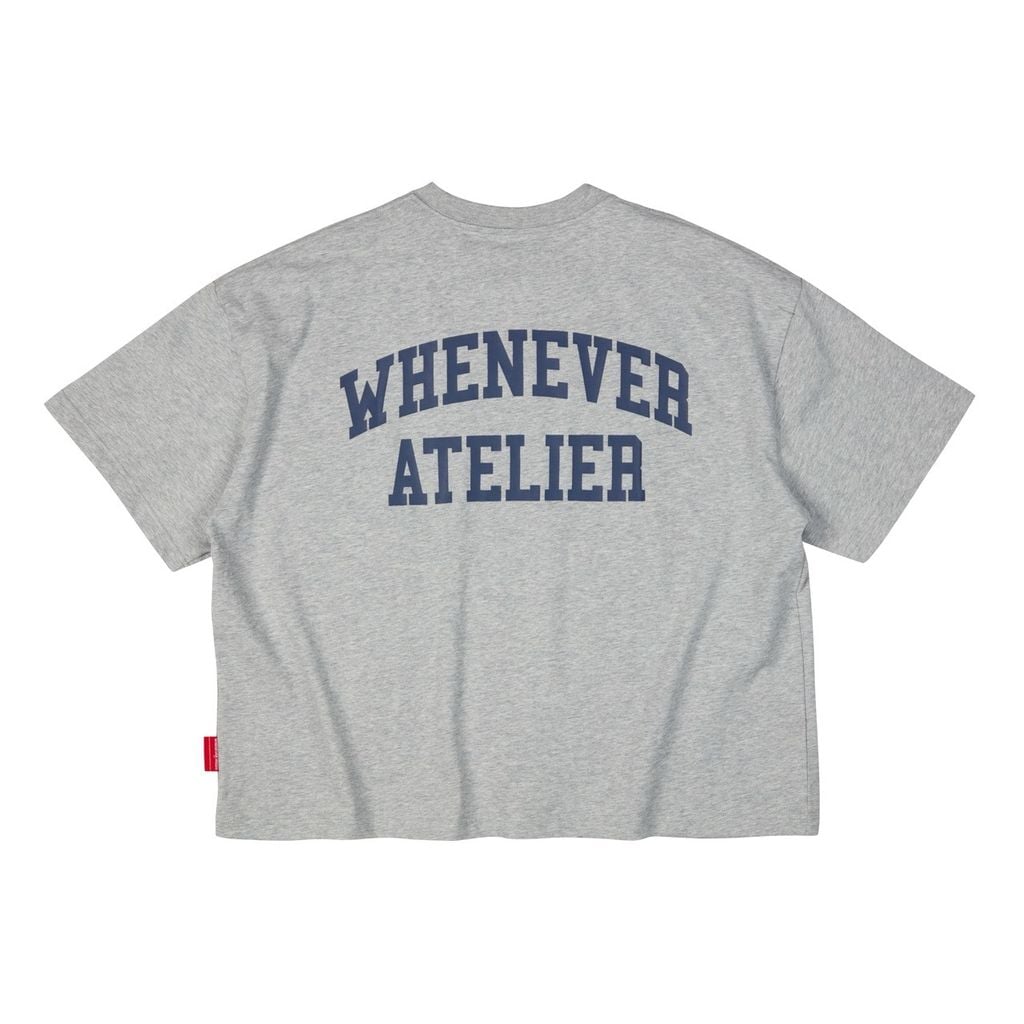 “WHENEVER” NY BASIC T-SHIRT / GREY NAVY