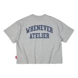 “WHENEVER” NY BASIC T-SHIRT / GREY NAVY