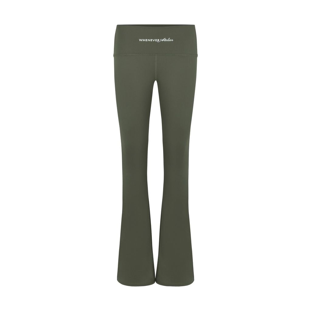 "WHENEVER" FLATTERING HIGH - FLARE LEGGINGS / OLIVE