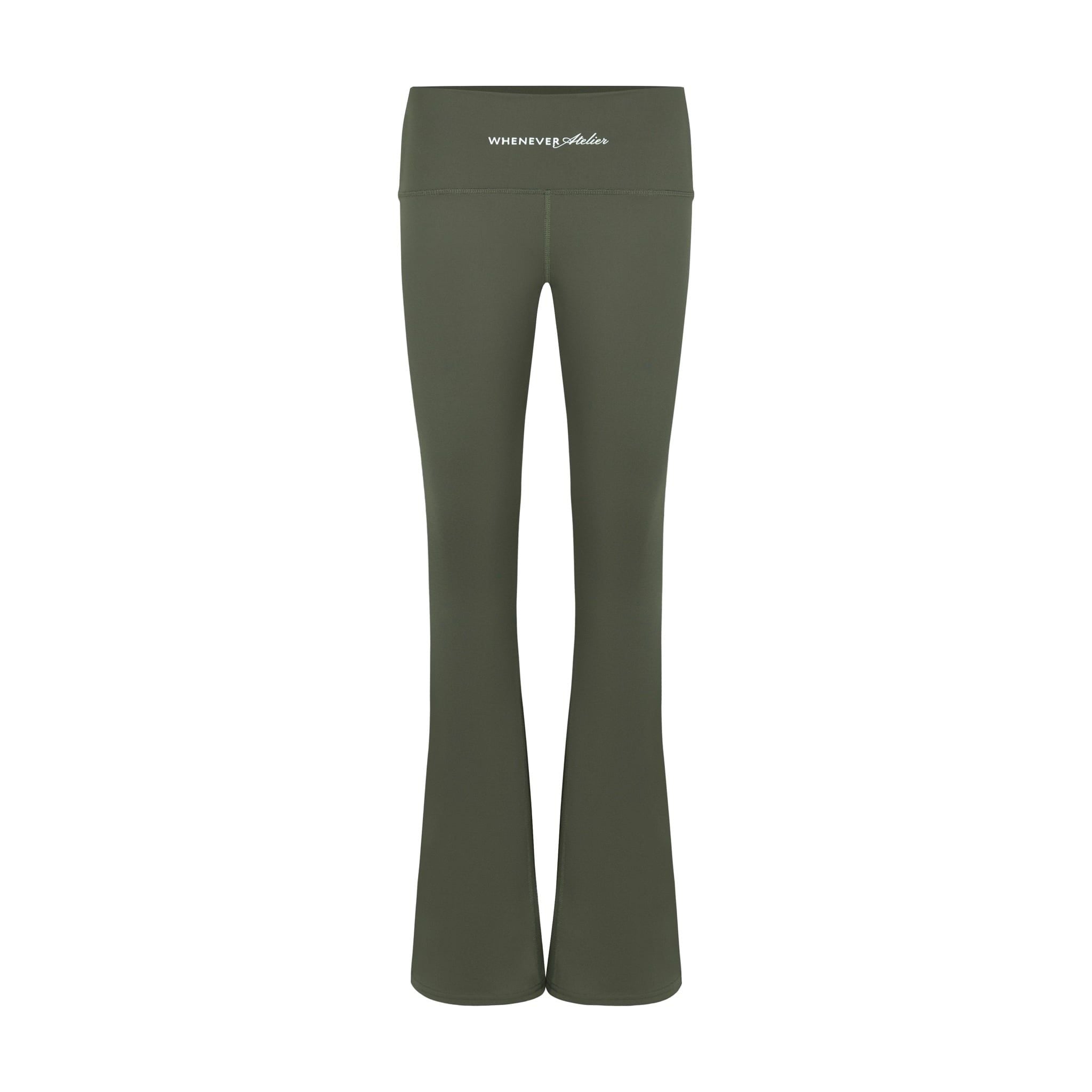"WHENEVER" FLATTERING HIGH - FLARE LEGGINGS / OLIVE