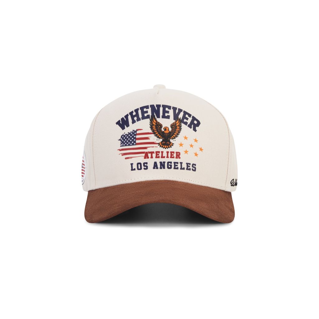 “WHENEVER” LA SUEDE TRUCKER HAT / BROWN