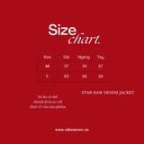 "WHENEVER" STAR RAW DENIM JACKET / BLUE