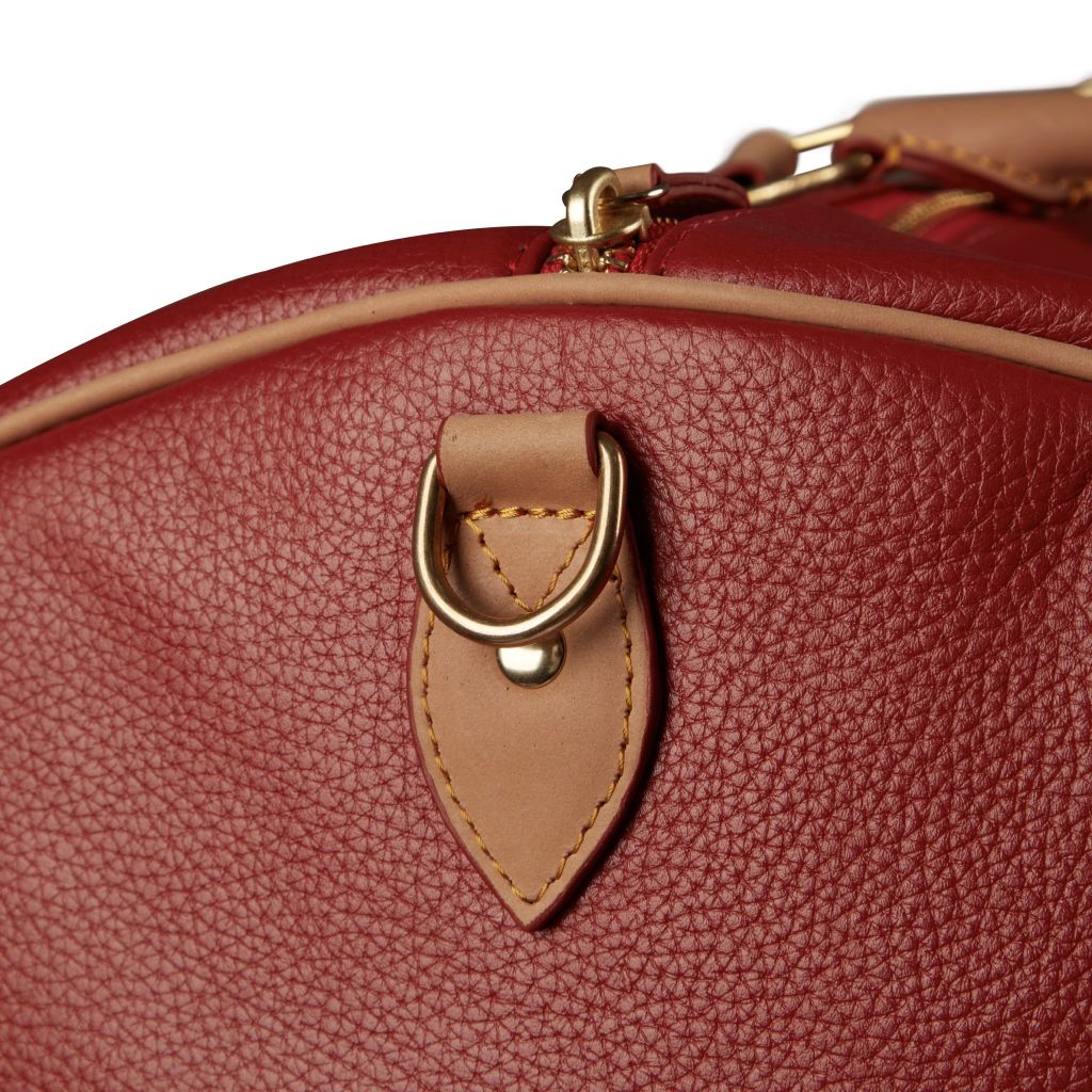 “WHENEVER” BEAR LEATHER BAG / RED