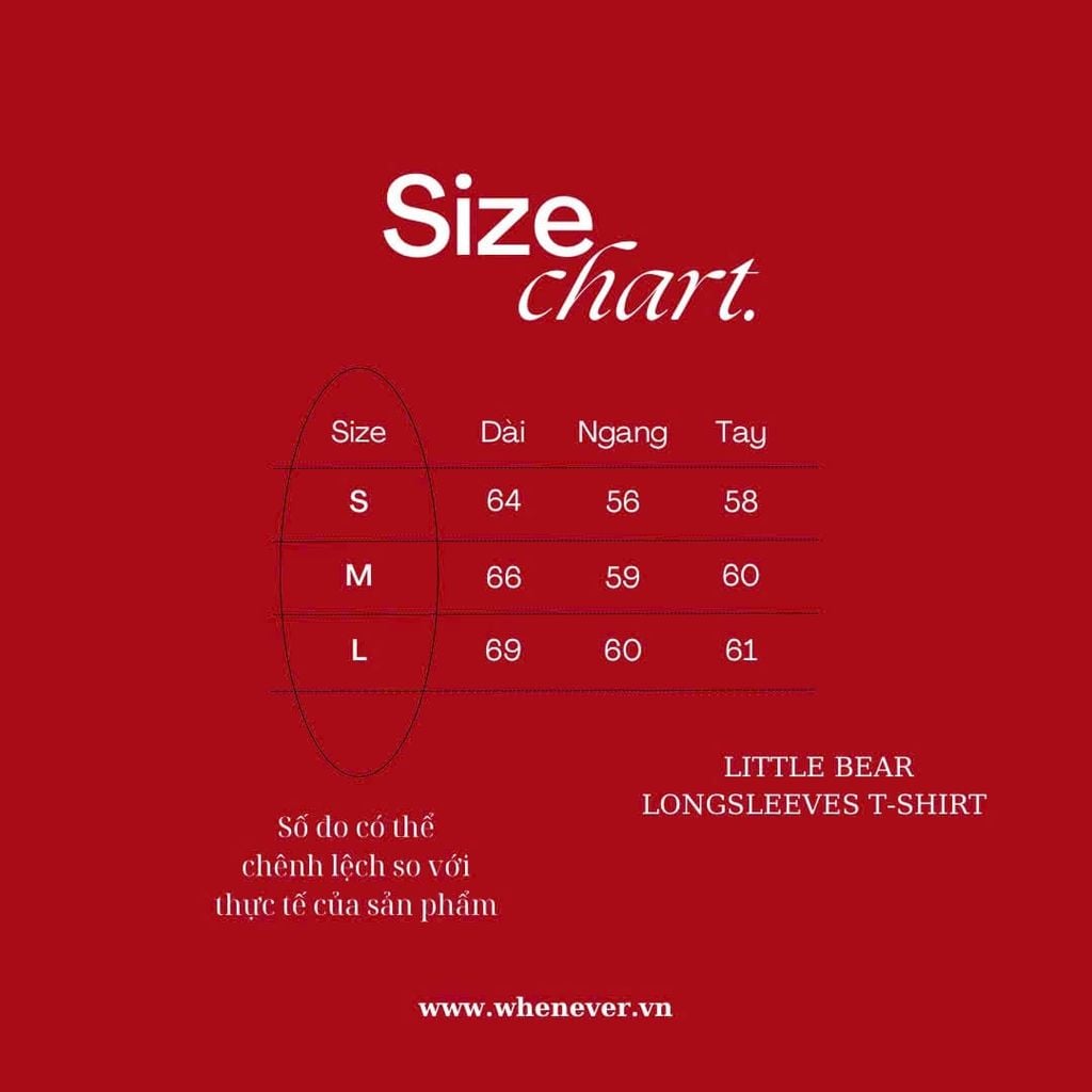 ÁO “WHENEVER” LITTLE BEAR LONGSLEEVES T-SHIRT / WHITE