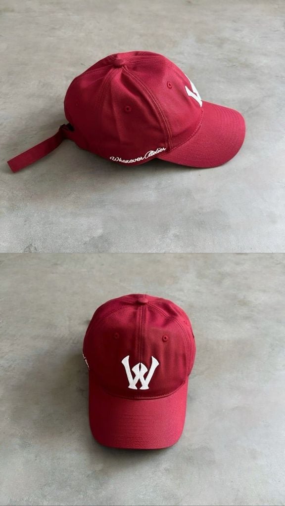 WHENEVER W BALLPARK HAT / RED