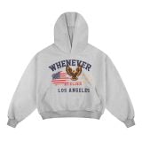 "WHENEVER" LA HOODIE / PREMIUM GREY