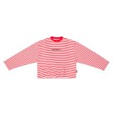 “WHENEVER” STRIPED LONG SLEEVE T-SHIRT VER2 / RED