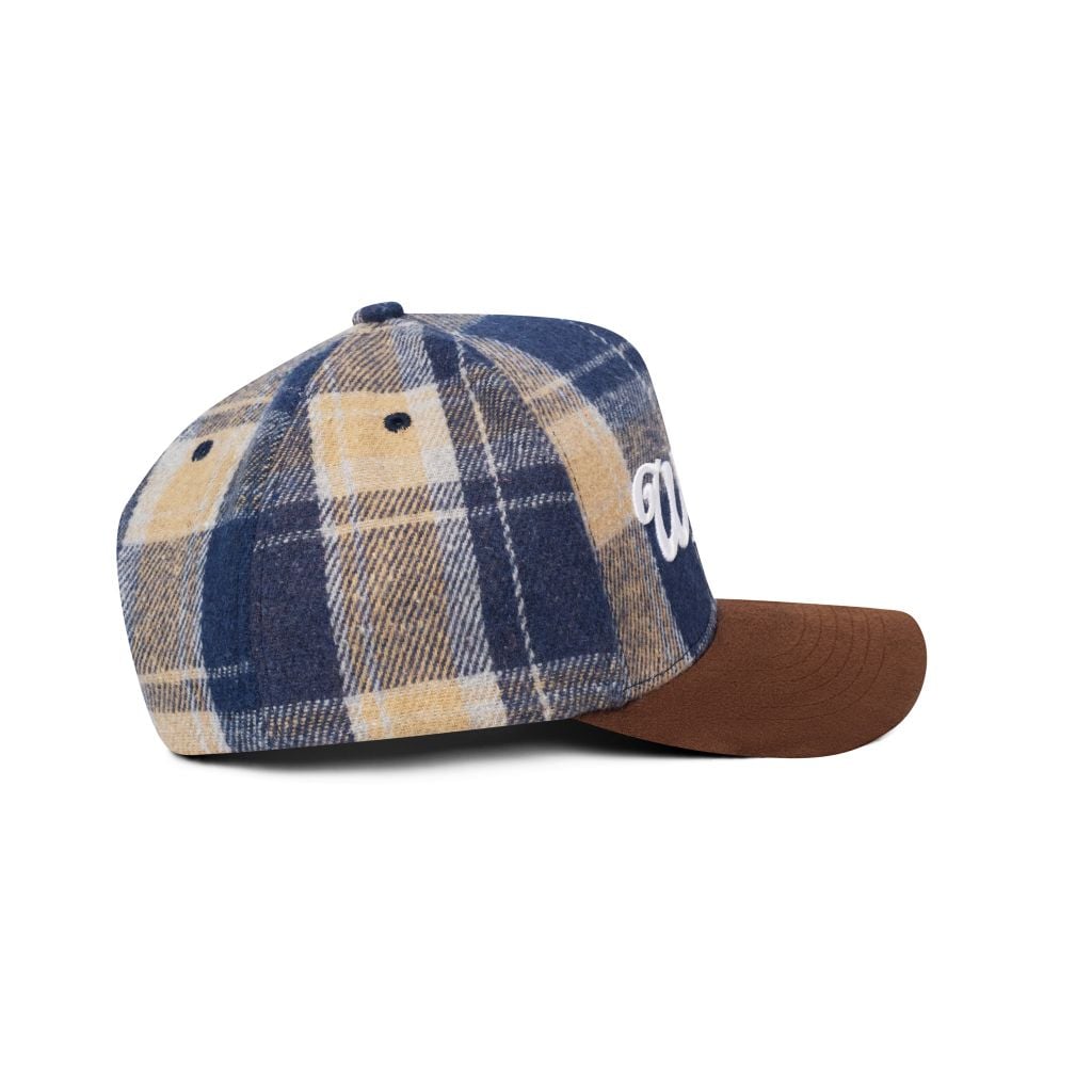 “WHENEVER” PLAID SURDECAP / NAVY