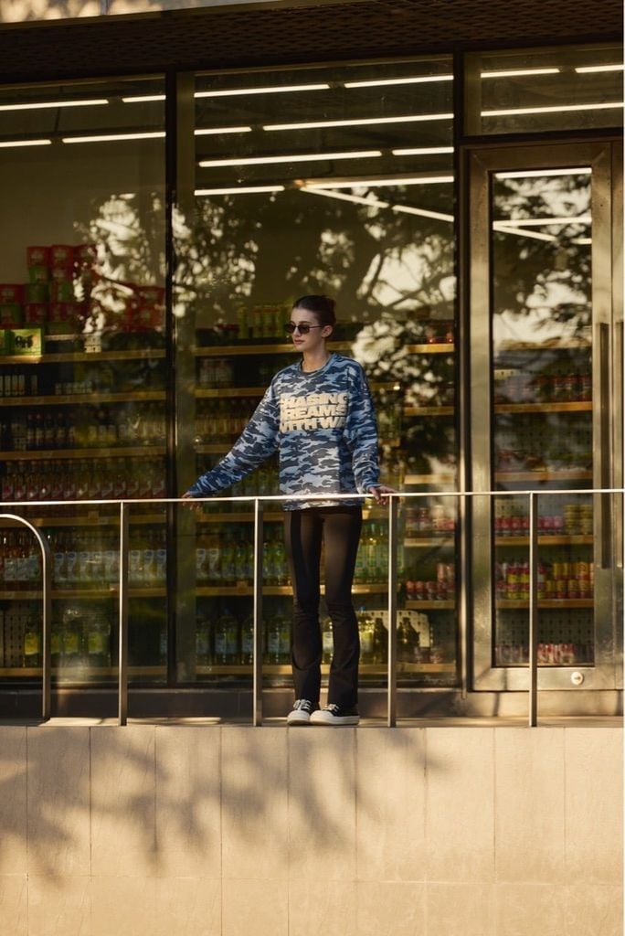 ÁO TAY DÀI  “WHENEVER” WAFFLE CAMO LONG SLEEVES / BLUE