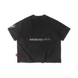 “WHENEVER” SPARKLE WASHED T-SHIRT / BLACK