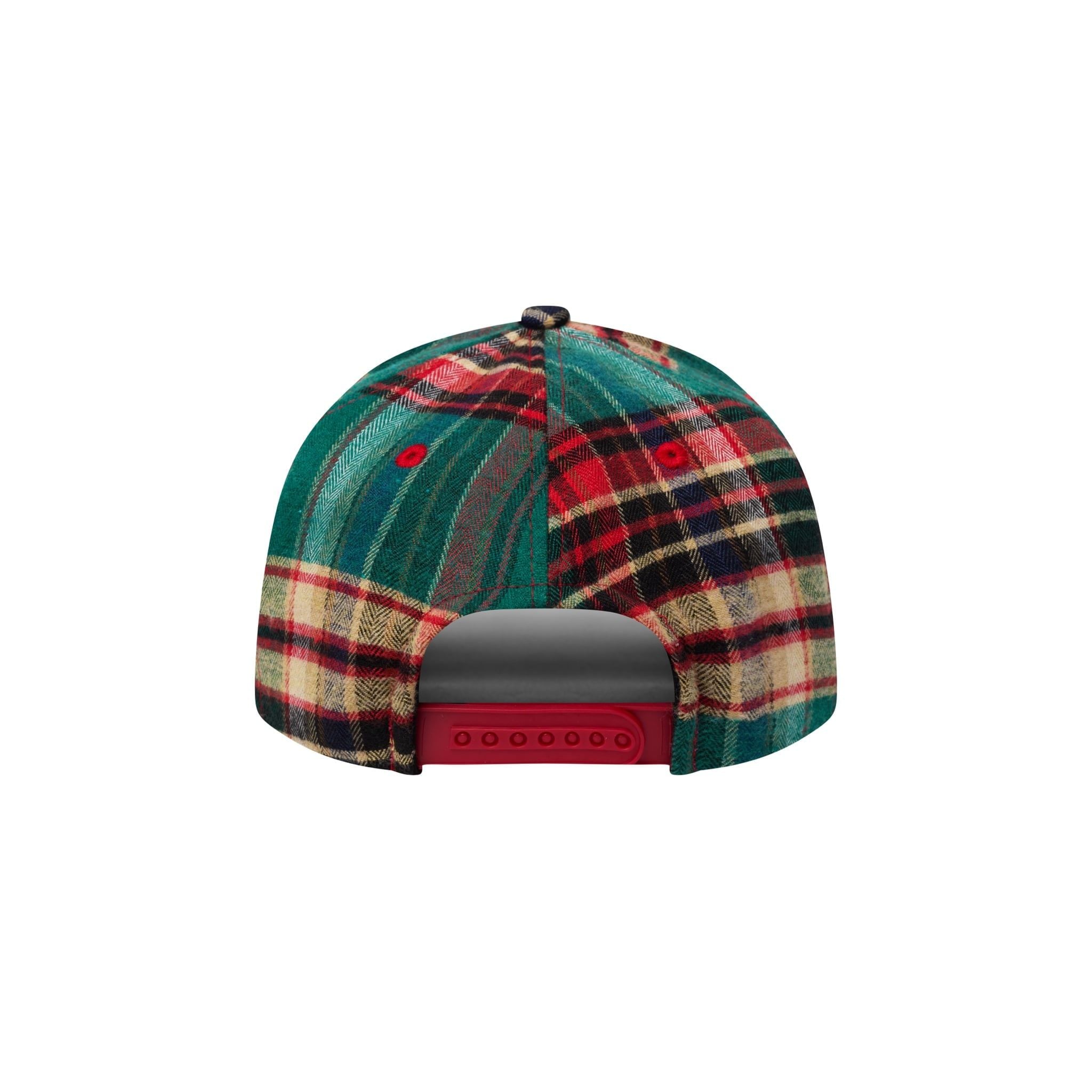 “WHENEVER” PLAID CAP / FOREST