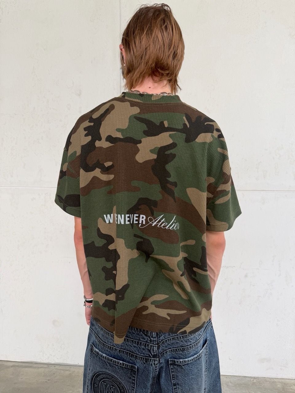 ÁO “WHENEVER” CD WAFFLE CAMO T-SHIRT/ GREEN