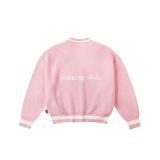 “WHENEVER” BASIC LOGO KNIT SWEATER / PINK