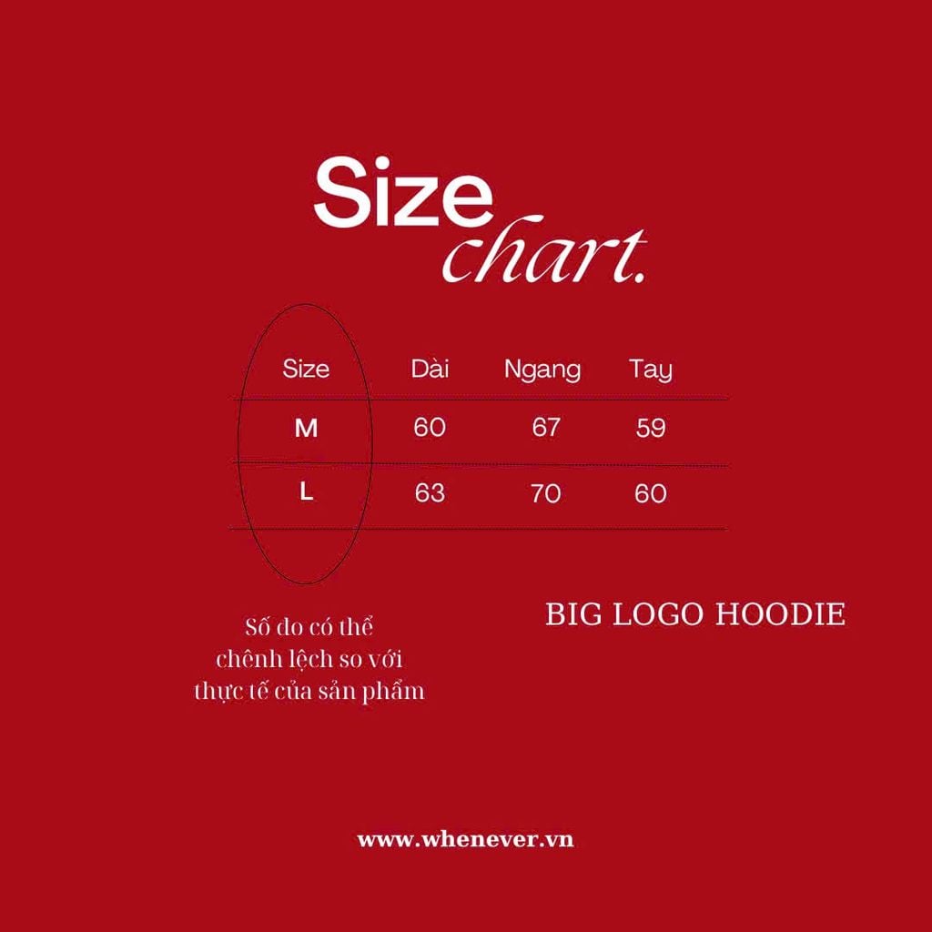 "WHENEVER" BIG LOGO HOODIE / BLACK