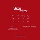 "WHENEVER" BIG LOGO HOODIE / BLACK