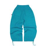 “WHENEVER” BASIC LOGO KNIT PANT PREMIUM VER 2 / CYAN
