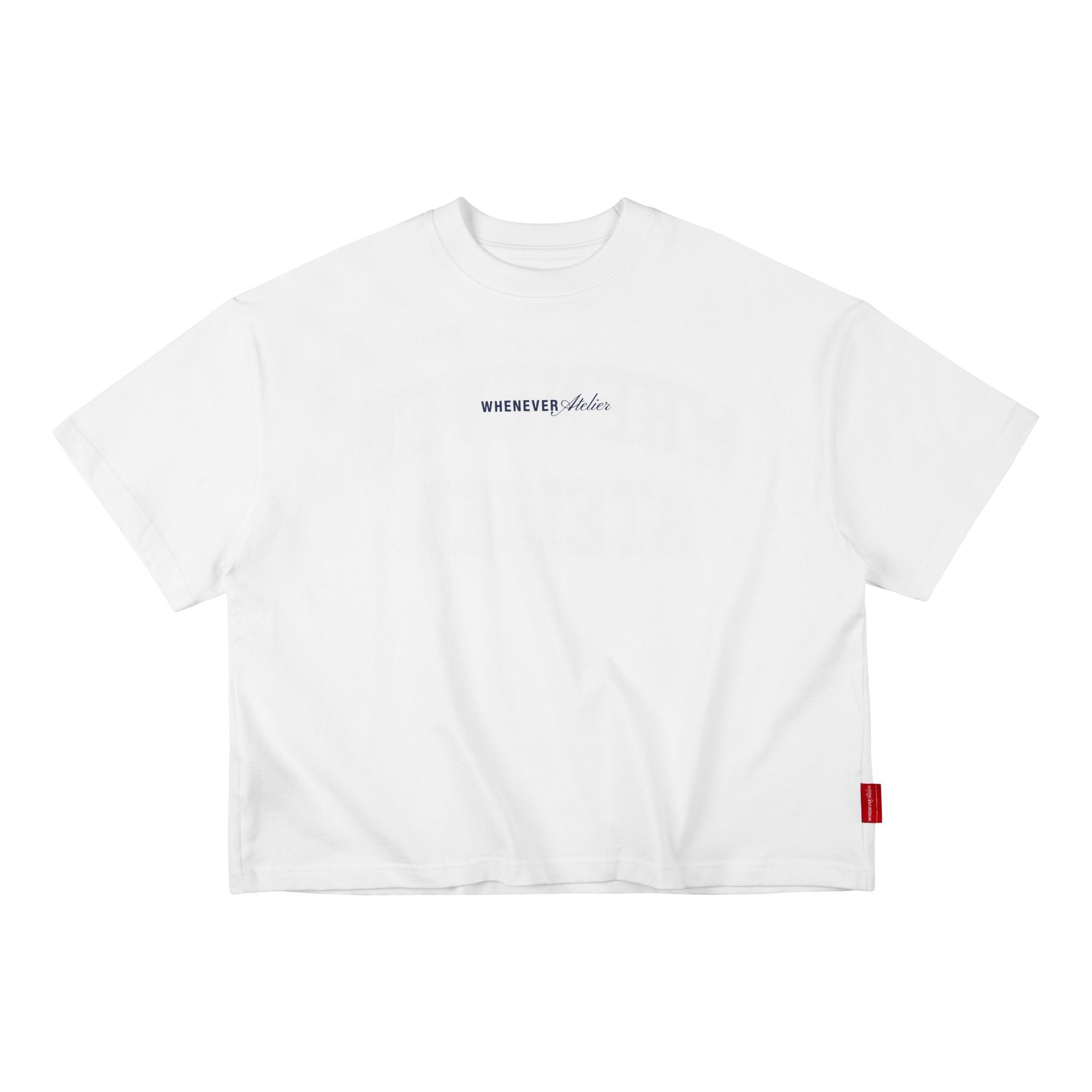 “WHENEVER” NY BASIC T-SHIRT / WHITE NAVY