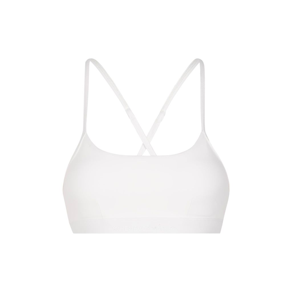 "WHENEVER" BASIC RACERBACK BRA / WHITE