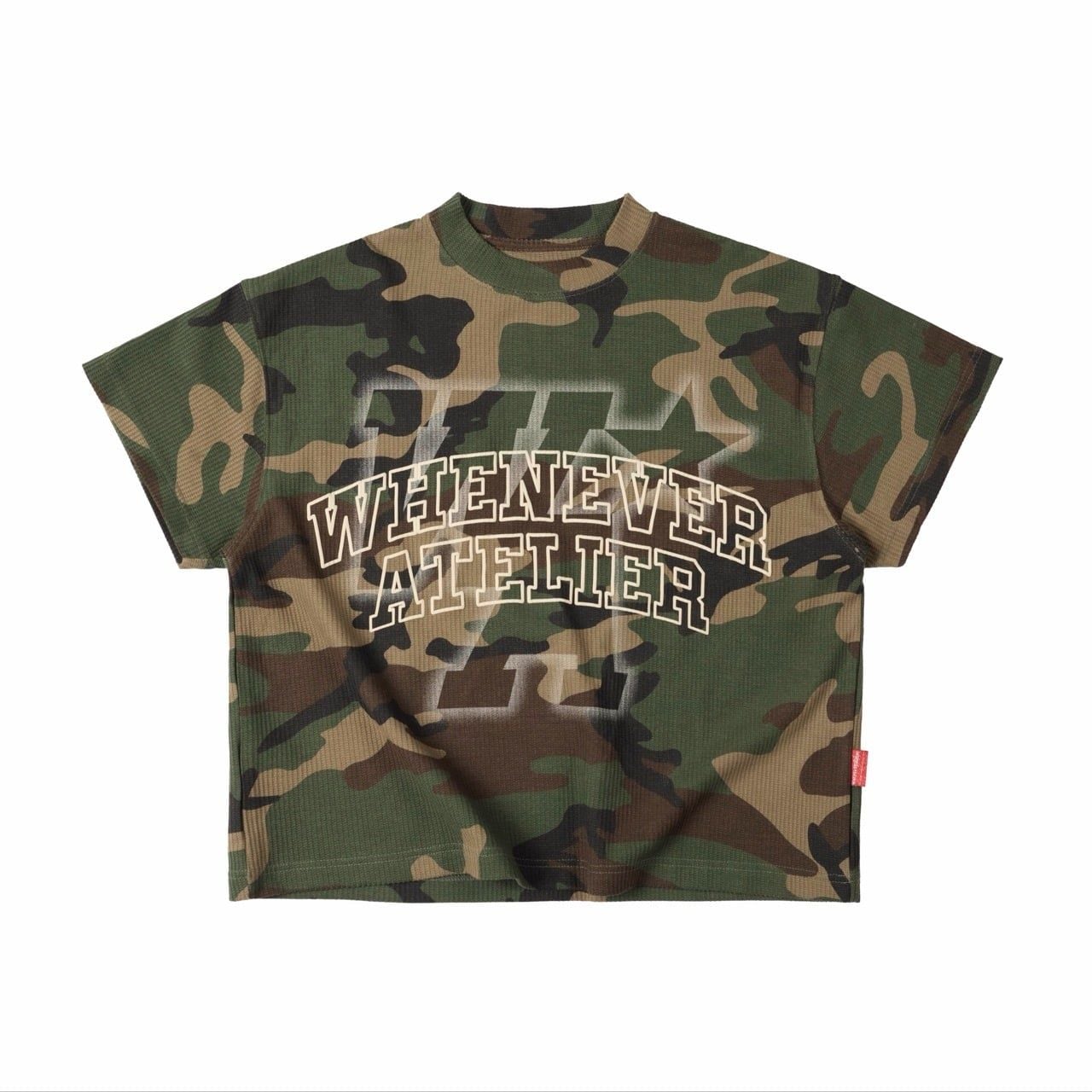 ÁO “WHENEVER” WAFFLE CAMO T-SHIRT / GREEN