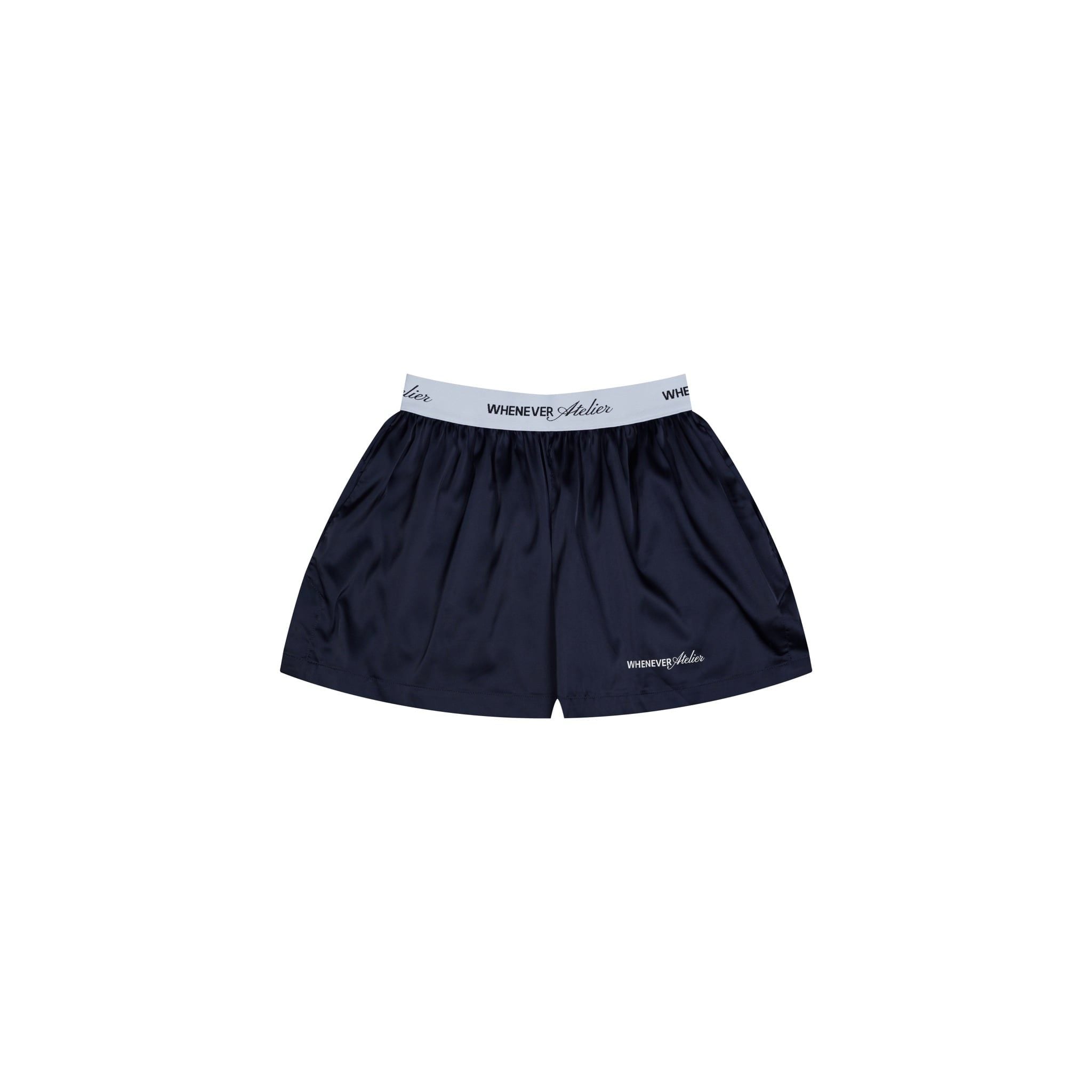 “WHENEVER” QUẦN SATIN PAJAMA SHORTS / NAVY