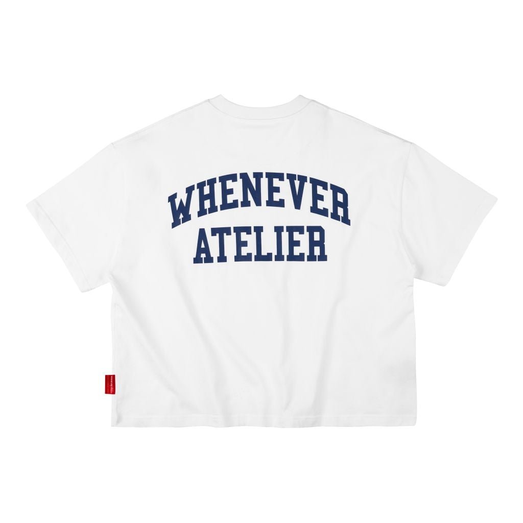 “WHENEVER” NY BASIC T-SHIRT / WHITE NAVY