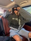 ÁO KHOÁC "WHENEVER" CITY NEVER SLEEPS WASHED HOODIE/ VINTAGE GREY