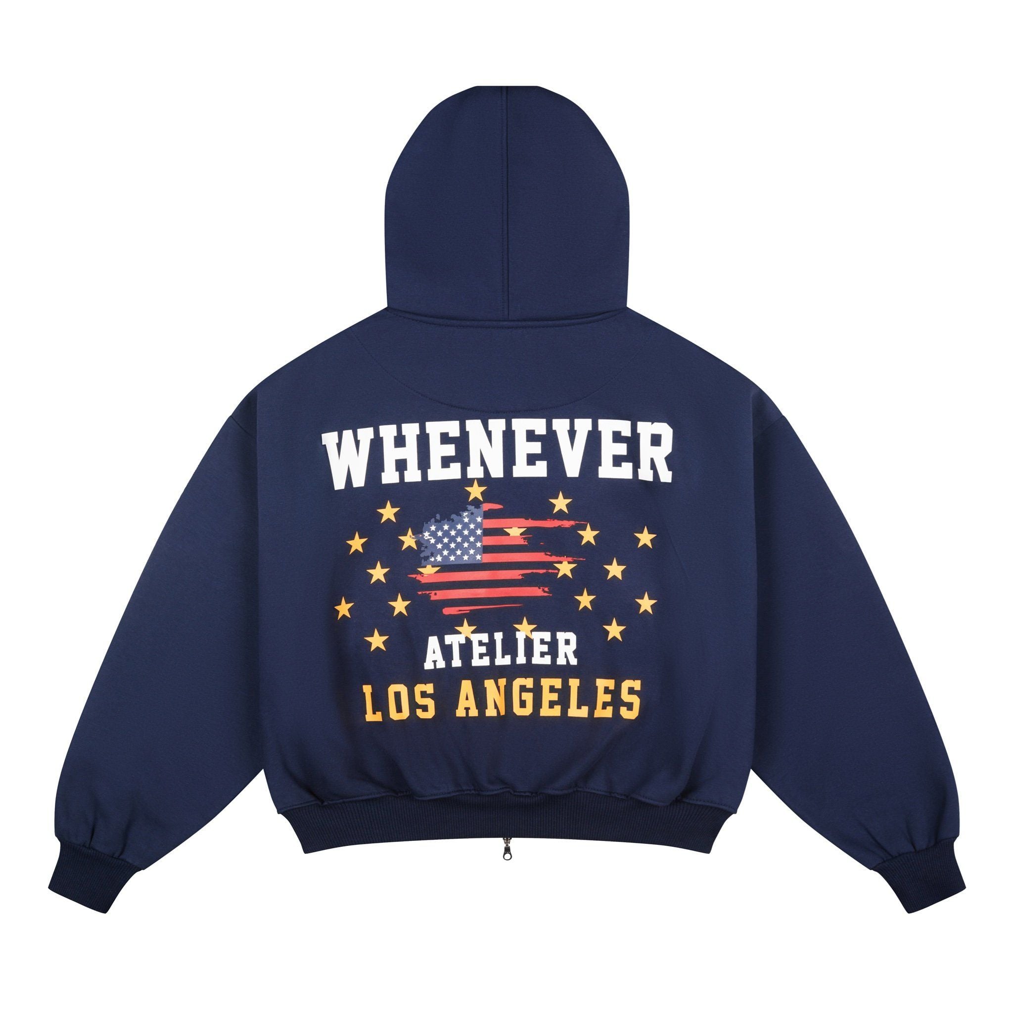 “WHENEVER” LA HOODIE ZIP / NAVY