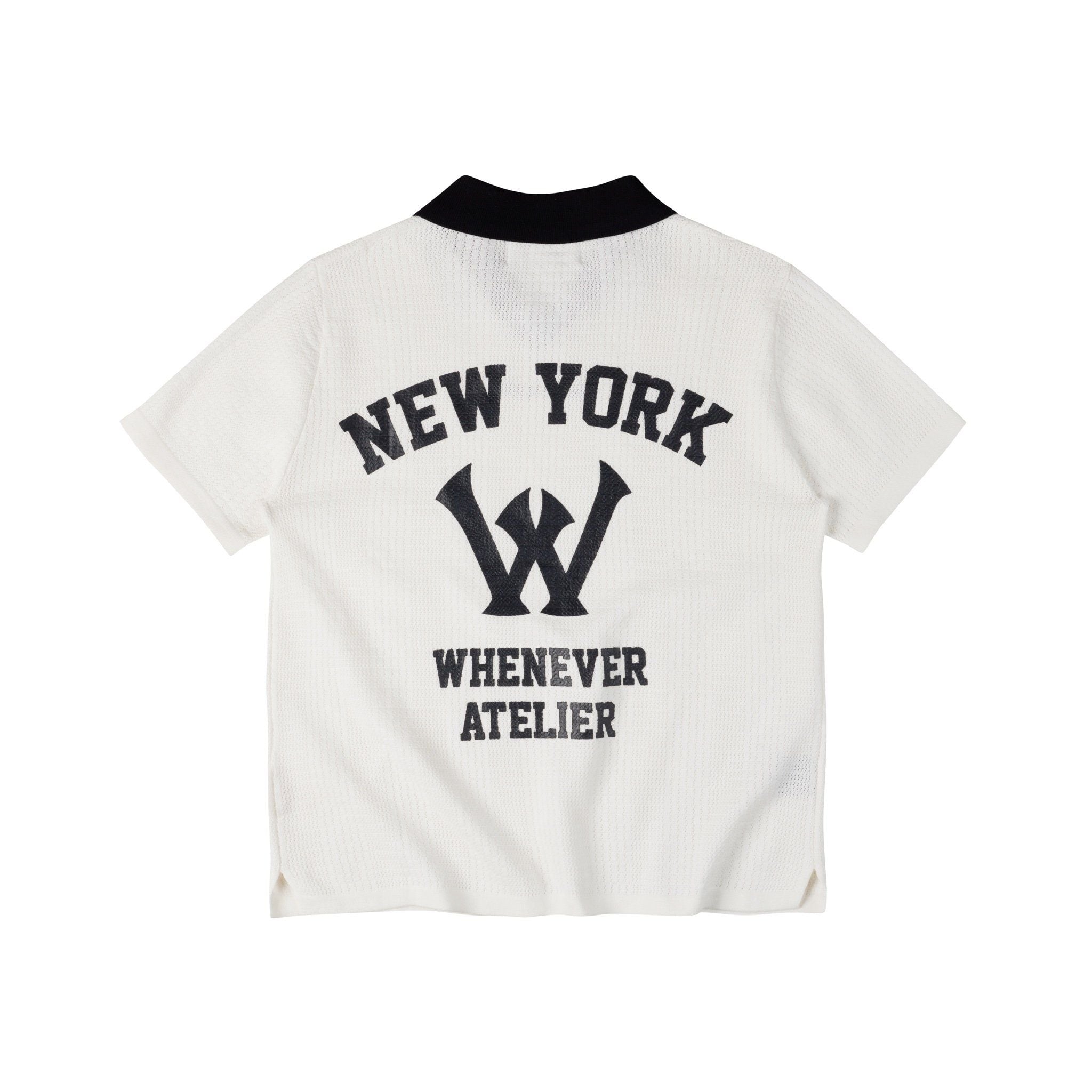 “WHENEVER” WA POLO SHIRT / WHITE
