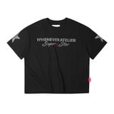 "WHENEVER" SUPER STAR T-SHIRT / BLACK