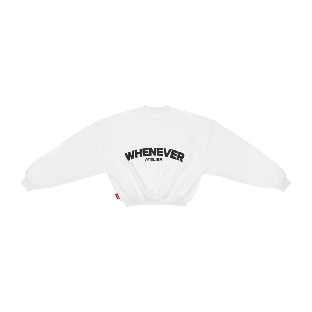 “WHENEVER” BASIC SWEATER / WHITE
