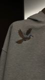 ÁO KHOÁC “WHENEVER” SAKURA EMBROIDERED ZIP-UP HOODIE/ GREY