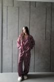 "WHENEVER" BỘ ÁO VÀ QUẦN DÀI SATIN LONG PAJAMA SHIRT + PANTS / RED