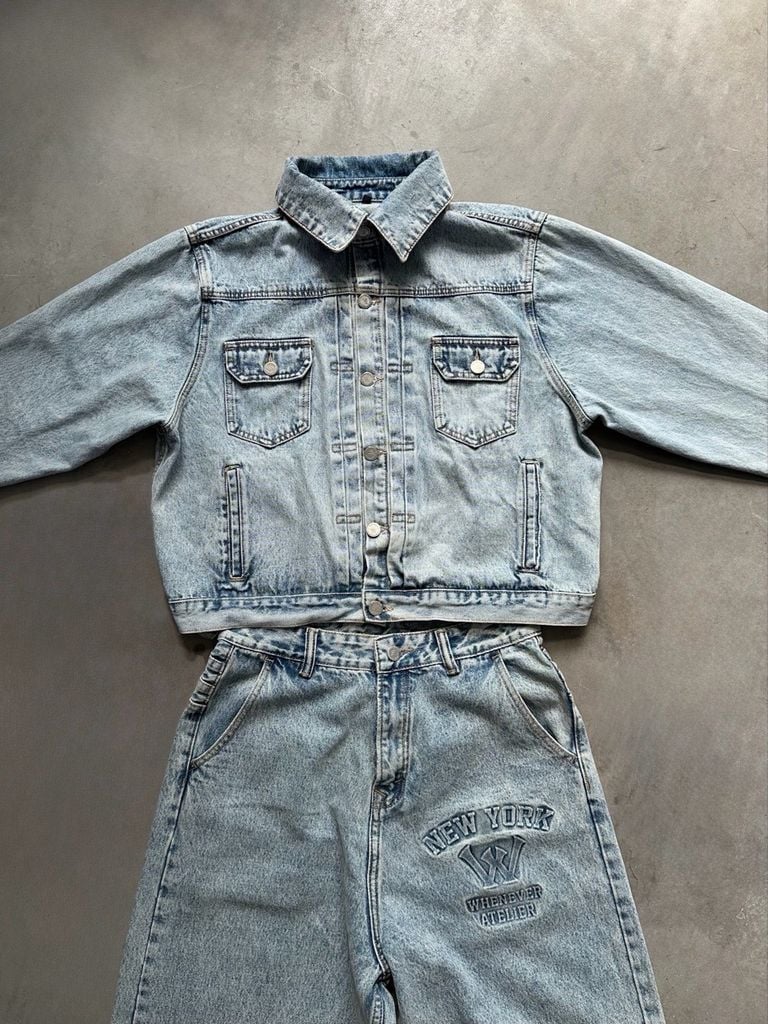“WHENEVER” BASIC DENIM JEANS / WASH BLUE
