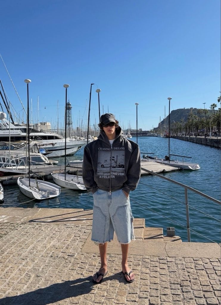 QUẦN NGẮN "WHENEVER" DOUBLE-KNEE BAGGY SHORTS / WASH BLUE