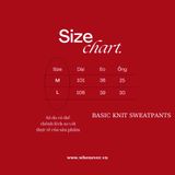 “WHENEVER” BASIC LOGO KNIT PANTS / GREY