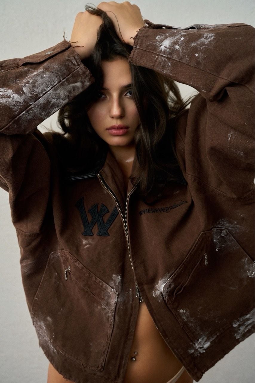 ÁO KHOÁC "WHENEVER" PAINTED JACKET / BROWN