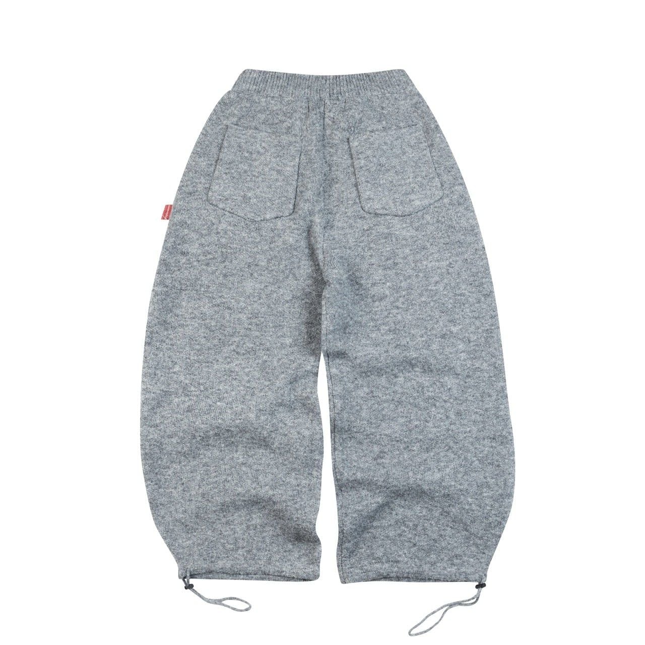 “WHENEVER” BASIC LOGO KNIT PANT PREMIUM VER 2 / GREY
