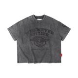 “WHENEVER” WASHED T-SHIRT / GREY