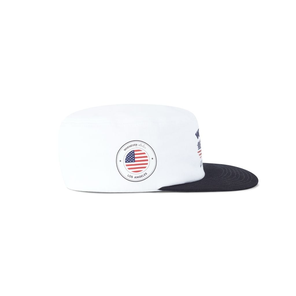 "WHENEVER " LA PILLBOX CAP / WHITE BLACK