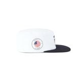 "WHENEVER " LA PILLBOX CAP / WHITE BLACK