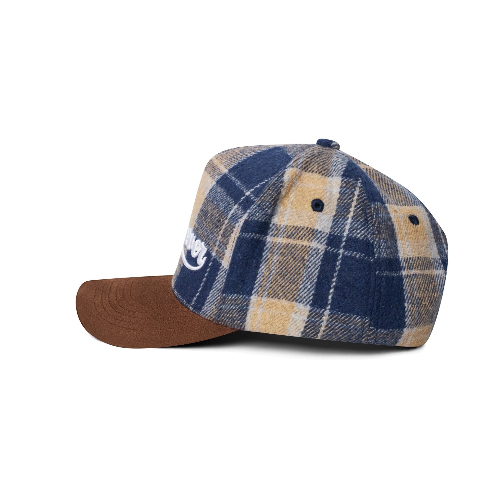 “WHENEVER” PLAID SURDECAP / NAVY