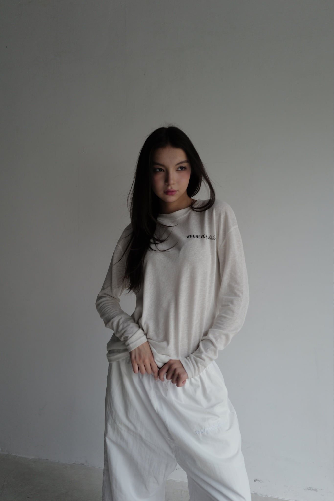 Áo tay dài "WHENEVER" STAR MANIFESTO LONGSLEEVES/ WHITE
