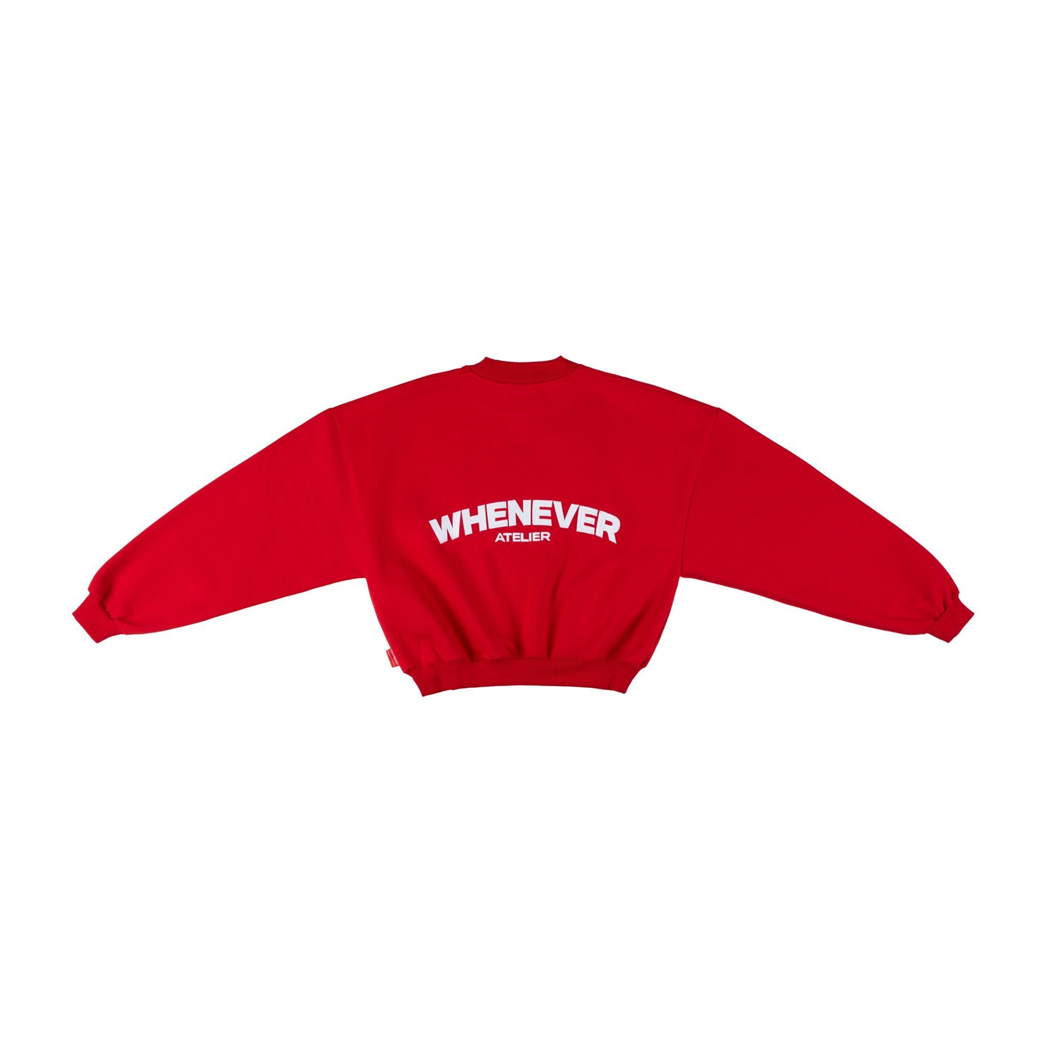 “WHENEVER” BASIC SWEATER / RED